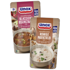 Unox soep in zak